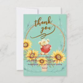 Tarjeta De Agradecimiento Elegant Baby personalized Flat Thank You Card