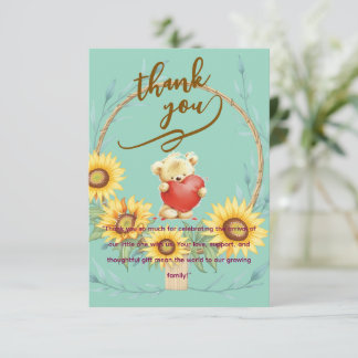 Tarjeta De Agradecimiento Elegant Baby personalized Flat Thank You Card