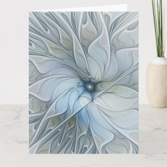 Tarjeta De Agradecimiento Elegant Beauty Modern Abstract Fractal Art Flower (Anverso)