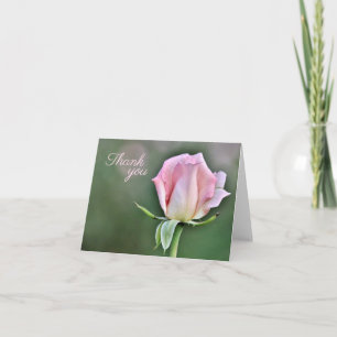 Tarjeta de agradecimiento Elegant Blush Rose