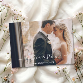 Tarjeta De Agradecimiento Elegant Boho Wedding with Beige & Yellow Flowers