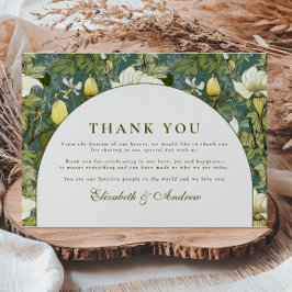 Tarjeta De Agradecimiento Elegant Botanical Arch Garden Wedding