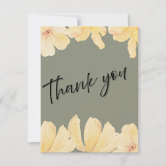 Tarjeta De Agradecimiento Elegant Botanical Wedding Thank You Card