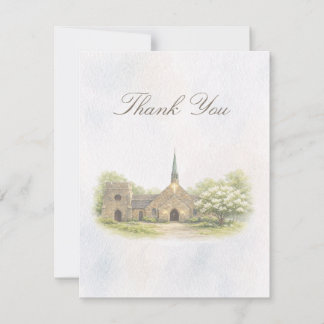 Tarjeta De Agradecimiento Elegant Chapel Wedding Thank You Card