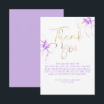 Tarjeta De Agradecimiento Elegant Chic Purple Bow Bridal Shower Thank You<br><div class="desc">Say “thank you” with flair using this gold and light purple bow thank you card! Featuring a watercolor ribbon and stylish script,  this card is the perfect mix of sweet and sophisticated — just like the bride-to-be.</div>
