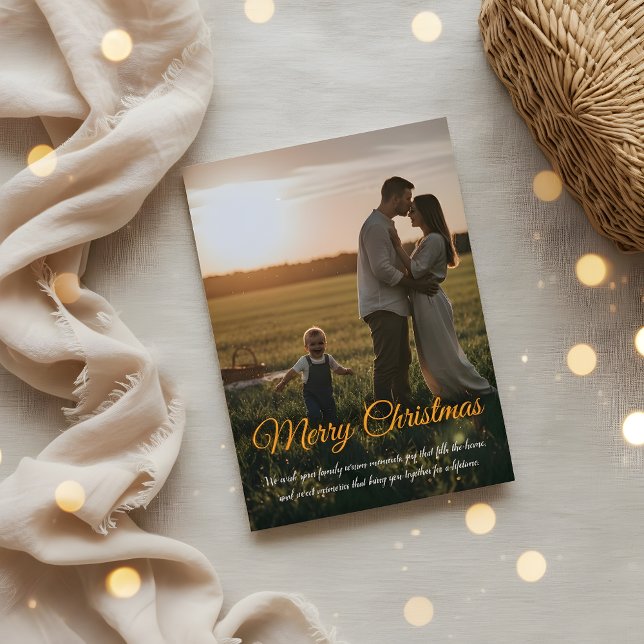 Tarjeta De Agradecimiento Elegant Christmas Greeting Card | Merry Christmas (Subido por el creador)