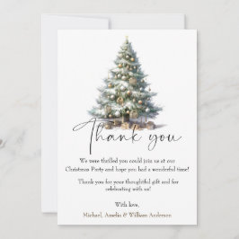 Tarjeta De Agradecimiento Elegant Christmas Trees – Holiday Season