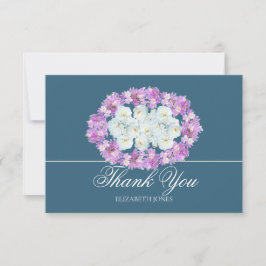 Tarjeta De Agradecimiento Elegant Crocus White Rose Bridal Shower Thank You