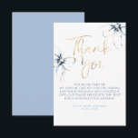 Tarjeta De Agradecimiento Elegant Dusty Blue Bow Bridal Shower Thank You<br><div class="desc">Say “thank you” with flair using this gold and light blue bow thank you card! Featuring a watercolor ribbon and stylish script,  this card is the perfect mix of sweet and sophisticated — just like the bride-to-be.</div>