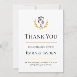 Tarjeta De Agradecimiento Elegant Equestrian Flat Thank You Card