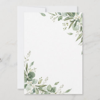 Tarjeta De Agradecimiento Elegant Eucalyptus Botanical Wedding Thank You Car