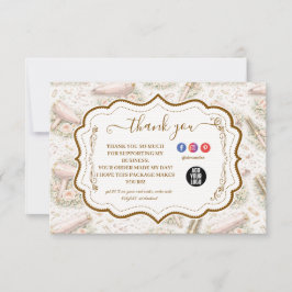 Tarjeta De Agradecimiento Elegant Floral Hair Stylist
