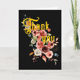 Tarjeta De Agradecimiento Elegant Floral Thank You Card with Custom Photo