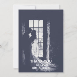 Tarjeta De Agradecimiento Elegant Floral Wedding