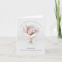 Tarjeta De Agradecimiento Elegant Fresh Off the Market Shower Thank You Card