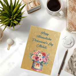 Tarjeta De Agradecimiento Elegant Gold Administrative Professionals Day