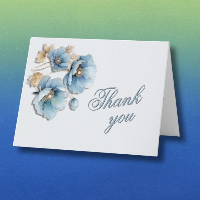 Tarjeta De Agradecimiento Elegant Handpainted Floral Budget Retirement (Subido por el creador)