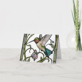 Tarjeta De Agradecimiento Elegant hummingbird artwork botanical boho chic