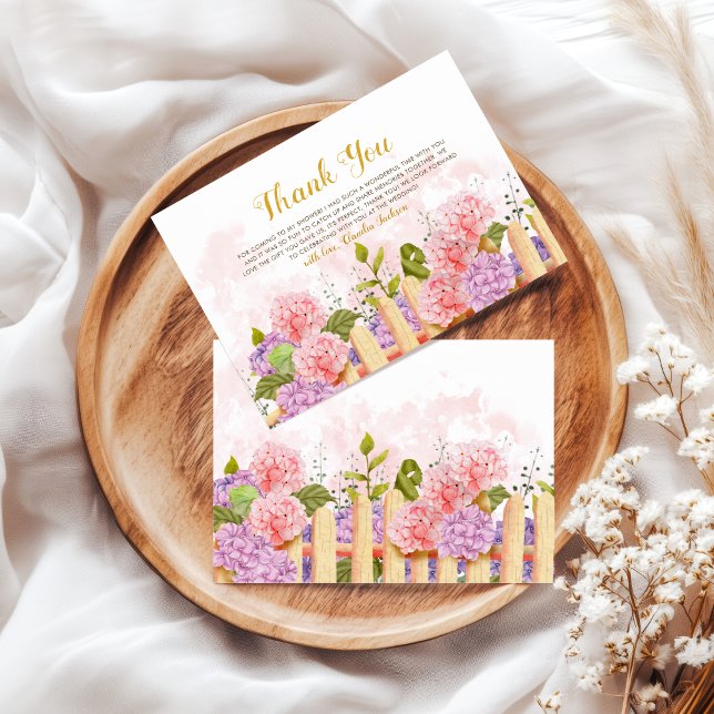 Tarjeta De Agradecimiento Elegant Lilac Garden Floral Fresh Bridal Shower (Subido por el creador)