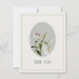 Tarjeta De Agradecimiento Elegant lilly vintage
