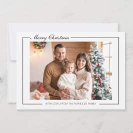 Tarjeta De Agradecimiento Elegant Modern Family Flat Christmas Greeting Card