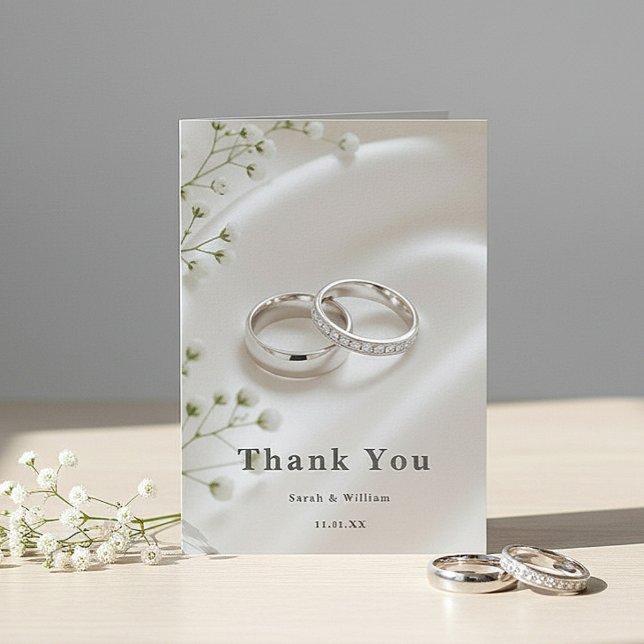 Tarjeta De Agradecimiento Elegant Modern Wedding Thank You Card (Subido por el creador)