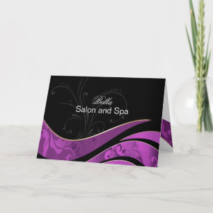 Tarjeta De Agradecimiento elegant purple flourish Business Thank You Cards