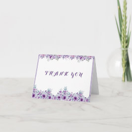 Tarjeta De Agradecimiento Elegant purple flower
