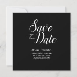 Tarjeta De Agradecimiento Elegant Save The Date Thank you Card
