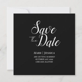Tarjeta De Agradecimiento Elegant Save The Date Thank you Card