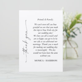 Tarjeta De Agradecimiento Elegant Script Thank You Card with Photo