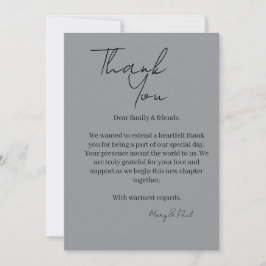 Tarjeta De Agradecimiento Elegant Thank You Card