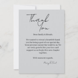 Tarjeta De Agradecimiento Elegant Thank You Card