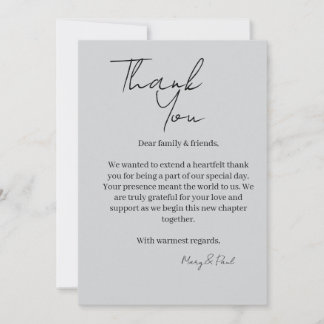 Tarjeta De Agradecimiento Elegant Thank You Card