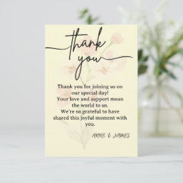 Tarjeta De Agradecimiento Elegant Thank You Card