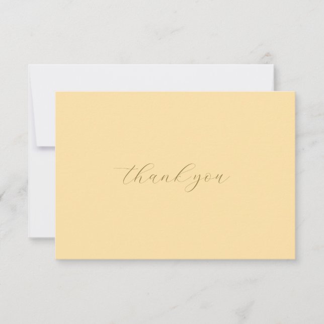 Tarjeta De Agradecimiento Elegant Thank You Card – Handcrafted Letterpress  (Anverso)