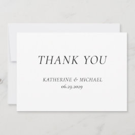 Tarjeta De Agradecimiento Elegant Timeless White Wedding Thank You Cards