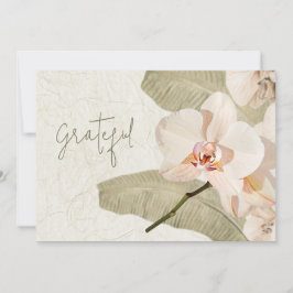 Tarjeta De Agradecimiento Elegant Tropical Beach Wedding Photo Thank You