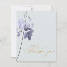 Tarjeta De Agradecimiento Elegant Violet and Mint Wedding Thank You Card