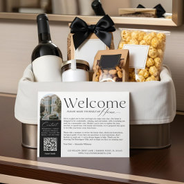 Tarjeta De Agradecimiento Elegant Visitor Greeting Vacation Rental Welcome