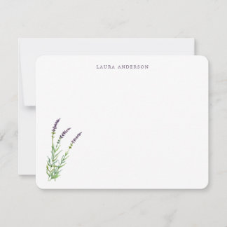 Tarjeta De Agradecimiento Elegant Watercolor Lavender personalized 