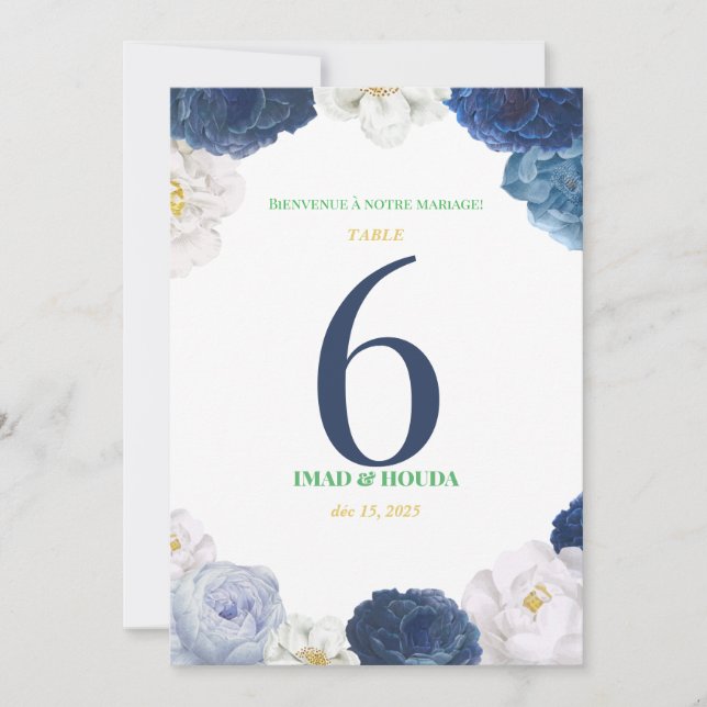 Tarjeta De Agradecimiento Elegant wedding invitation with Floral accents (Anverso)