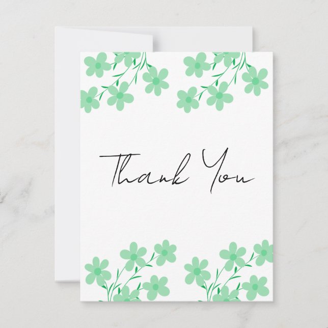 Tarjeta De Agradecimiento Elegant Wedding Thank You Card | Classic Script De (Anverso)