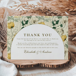 Tarjeta De Agradecimiento Elegant Wildflower Arch Minimal Wedding