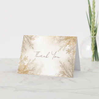Tarjeta De Agradecimiento Elegant Winter Thank You Card | Ivory & Champagne
