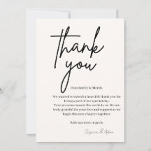 tarjeta de agradecimiento elegante