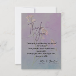 Tarjeta de agradecimiento elegante