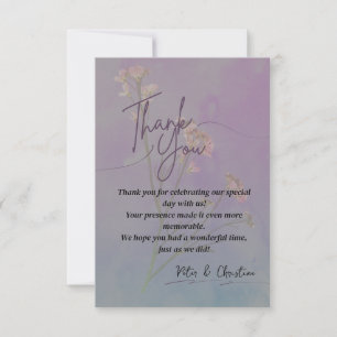 Tarjeta de agradecimiento elegante