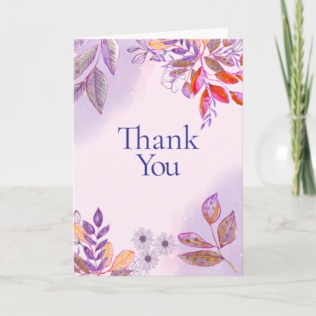 Tarjeta de agradecimiento elegante (Anverso)