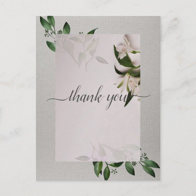 Tarjeta de agradecimiento elegante (Anverso)